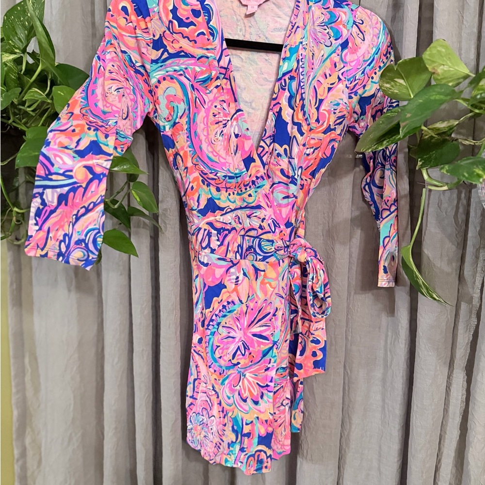 Lilly Pulitzer Pink and Blue Patterned Dress